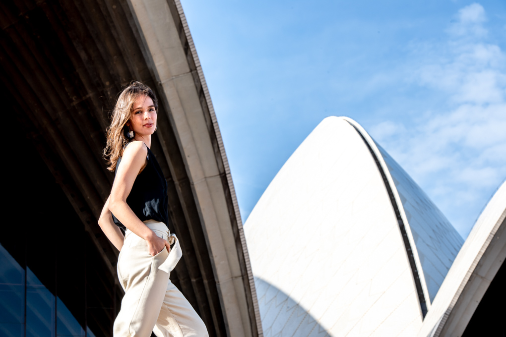 Opera singer Anna Dowsley at the Sydney Opera House